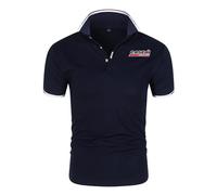 Po.lo Manga Corta C.a.s.e, Golf Po.los Hombre, Ropa de Entrenamiento Atlético para Correr, ropa(Dark Blue,L)