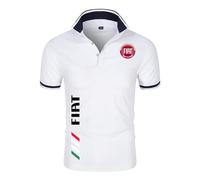 Po.lo Manga Corta F.I.A.T, Golf Po.los Hombre, Ropa Ultra Ligera y Transpirable para Ocio al Aire Libre, atlético(White,XXL)