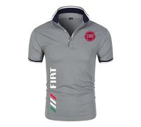 Po.lo Manga Corta Italian Car Enthusiast, Golf Po.los Hombre, Ropa Ultra Ligera y Transpirable para Ocio al Aire Libre, Office(Grey,M)
