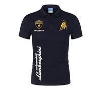 Po.lo Manga Corta L-äm.bör. ghi, Cómodo Po.lo Manga Corta de Tenis, Ropa Ligera y Respirable para Running Ciclismo(Navy Blue,XL)