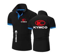Po.lo para hombre Para K.Y.M.C.O, Slim Fit Camiseta Deporte Golf Poloshirt, Ideal para ropa informal de trabajo diaria, Verano(Black1,S)