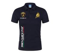 Po.los Hombre Manga Corta L-am.bor. ghi, Button Placket Po.lo Shirt, Hombre Tamaño King Po.lo Camisetas Outdoor, Tenis(Navy Blue,XXL)