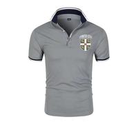 Po.los Hombre Manga Corta University of Ca-mbr-idge, Golf Polos Hombre, Camiseta de Trabajo de Ocio al Aire Libre Ligera, fitness(Grey,XXL)