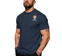 Po.los Manga Corta Hombres University of Ca-mbr-idge, Camisetas Basicas Cuello con Estampados, Camisa de Po.lo Unisex Adulto Camisetas Outdoor(Navy Blue,XXL)