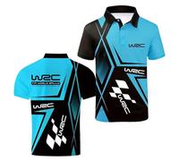 Po.los Manga Corta Hombres W.R.C, Camiseta de Solapa para Correr Casual, Hombre Tamaño King Po.lo Camisetas Outdoor(Qlanse,3XL)