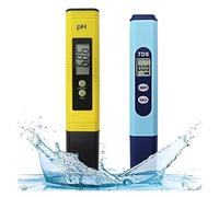 POABCVYD medidor de Prueba de Agua, Medidor de Calidad del Agua, Kit 2 en 1 con medidor de pH y TDS con Rango de medición de 0 a 14,00 pH y 0 a 9990 ppm for hidroponía, acuarios y riego.
