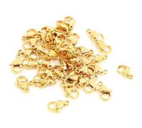 POABXYHD 30 Uds Cierres de Garra de Langosta, Hebillas de Resorte y eslabones de Cadena 10x5mm y 12x7mm, Ideales para Collares, Pulseras y Cadenas DIY, Accesorios de joyería de Moda