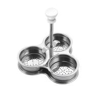 Poacher de acero inoxidable 3-Cavity - Molde de cocina antiadherente | Sartén para huevos para desayuno por la mañana, encimera de cocina, hogar, cocinar al vapor, freír, hervir