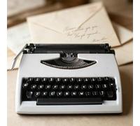POADGBCN Máquina de Escribir clásica de Estilo Antiguo Máquina de Escribir Manual Vintage para Cartas y Notas Decoración Retro para Escritorio de Oficina en casa(White)