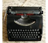 POADGBCN Máquina de Escribir Manual Antigua Clásica máquina de Escribir portátil de Estilo clásico para Escribir Cartas y Notas Decoración para el Escritorio de la Oficina en casa(Black)