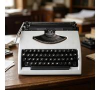 POADGBCN Máquina de Escribir Manual clásica Vintage Máquina de Escribir mecánica Antigua para Cartas Notas Decoración para el hogar la Oficina Cualquier Espacio(White)