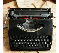 POADGBCN Máquina de Escribir Manual clásica Vintage Máquina de Escribir mecánica Antigua para Cartas Notas Decoración para el hogar la Oficina Cualquier Espacio(Black)