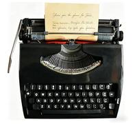 POADGBCN Máquina de Escribir Manual clásica Vintage Máquina de Escribir portátil de Estilo Antiguo Decoración Retro para el hogar para Escribir Cartas(Black)