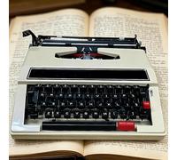 POADGBCN Máquina de Escribir Manual mecánica portátil Máquina de Escribir Tradicional Vintage para Tomar Notas Escribir creativamente Llevar un Diario(White)