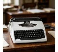 POADGBCN Máquina de Escribir Manual Retro portátil Clásica máquina de Escribir mecánica Vintage para Escribir Cartas de Forma Creativa(White)