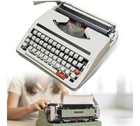 POADGBCN Máquina de Escribir Manual Vintage de los años 80 Máquina de Escribir portátil Retro Inglesa Máquina de Escribir mecánica clásica con un Toque nostálgico para Escribir(White)