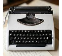 POADGBCN Máquina de Escribir Manual Vintage Máquina de Escribir mecánica portátil de Estilo Antiguo Decoración clásica Retro para Escritorio para Escribir Cartas y Notas(White)