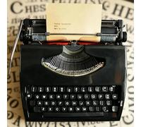 POADGBCN Máquina de Escribir Manual Vintage Máquina de Escribir mecánica portátil de Estilo Antiguo Decoración clásica Retro para Escritorio para Escribir Cartas y Notas(Black)