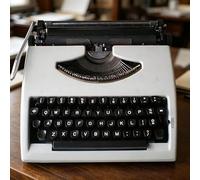 POADGBCN Máquina de Escribir Manual Vintage portátil Clásica máquina de Escribir Antigua para Cartas Notas Decoración mecánica Retro(White)