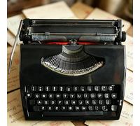 POADGBCN Máquina de Escribir Manual Vintage portátil Clásica máquina de Escribir Antigua para Cartas Notas Decoración mecánica Retro(Black)