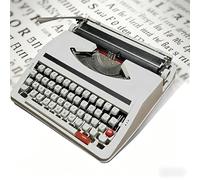 POADGBCN Máquina de Escribir Vintage de 1980 Clásica máquina de Escribir Manual portátil Teclado mecánico Retro en inglés Máquina de Escribir nostálgica y de Estilo Antiguo(White)