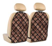 Poadnly Abanicos Art Déco en oro rosa sobre negro,Paquete de 2 alfombrillas protectoras para asiento trasero de coche, organizador duradero para asiento trasero.