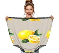 Poadnly Acuarela de Frutas de Verano, Limones, Hojas de Lirio,Ropa Interior Grande para mamá, Ropa Interior novedosa de Gran tamaño, Bragas de Abuela, Regalos de Broma
