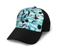 Poadnly Acuarela Música Ramas Hojas,Gorra de béisbol clásica Ajustable, Gorra de papá, Gorra de Camionero Unisex.
