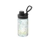 Poadnly Algas marinas azules del Mar Verde,Botella de agua aislada de 12 oz, taza de café de acero inoxidable, termo al vacío, botella de agua