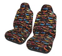 Poadnly Amo a mi Perro Salchicha,Funda para Asiento de Coche Protectores para Asientos Delanteros de Coche, 2 Unidades