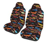Poadnly Amo a mis Perros Salchichas,Funda para Asiento de Coche Protectores para Asientos Delanteros de Coche, 2 Unidades