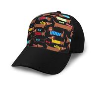 Poadnly Amo a mis Perros Salchichas,Gorra de béisbol clásica Ajustable, Gorra de papá, Gorra de Camionero Unisex.