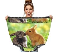 Poadnly Amor de Conejo Impreso,Ropa Interior Grande para mamá, Ropa Interior novedosa de Gran tamaño, Bragas de Abuela, Regalos de Broma