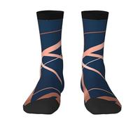 Poadnly Azul marino y cobre de lujo,Calcetines de compresión deportivos unisex Medias para adultos.