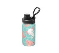 Poadnly Bebé ajolote kawaii lindo,Botella de agua aislada de 12 oz, taza de café de acero inoxidable, termo al vacío, botella de agua
