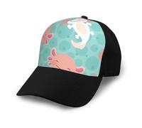 Poadnly Bebé ajolote Lindo Kawaii,Gorra de béisbol clásica Ajustable, Gorra de papá, Gorra de Camionero Unisex.
