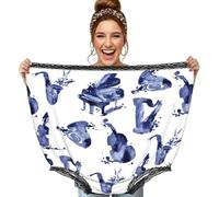 Poadnly Blues Saxofón Piano Violonchelo Bajo,Ropa Interior Grande para mamá, Ropa Interior novedosa de Gran tamaño, Bragas de Abuela, Regalos de Broma