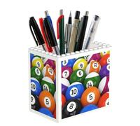 Poadnly Bolas de billar, Portalápices para oficina, hogar y escuela, organizador de escritorio compacto para material de oficina.