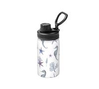 Poadnly Caballito de mar, estrella de mar de coral, verano,Botella de agua aislada de 12 oz, taza de café de acero inoxidable, termo al vacío, botella de agua