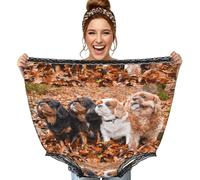 Poadnly Cachorros de Cavalier King Charles Spaniel en otoño,Ropa Interior Grande para mamá, Ropa Interior novedosa de Gran tamaño, Bragas de Abuela, Regalos de Broma