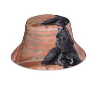 Poadnly Cane Corso, Perros Grandes y Negros, Mascotas,Sombrero Tipo Pescador para Adultos, Sombrero de Sol Reflectante para Correr de Noche, Gorra de Pescador