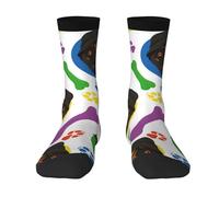 Poadnly Cara de perro salchicha juguetona,Calcetines de compresión deportivos unisex Medias para adultos.