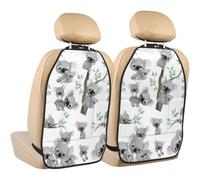 Poadnly Coala,Paquete de 2 alfombrillas protectoras para asiento trasero de coche, organizador duradero para asiento trasero.