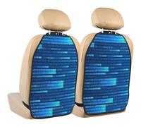 Poadnly Código de programador azul,Paquete de 2 alfombrillas protectoras para asiento trasero de coche, organizador duradero para asiento trasero.
