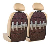 Poadnly Cordones de fútbol americano,Paquete de 2 alfombrillas protectoras para asiento trasero de coche, organizador duradero para asiento trasero.