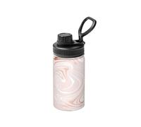 Poadnly Delicado mármol rosa con imitación de oro rosa,Botella de agua aislada de 12 oz, taza de café de acero inoxidable, termo al vacío, botella de agua