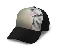 Poadnly Dibujo de Retrato de Perro Alaskan Malamute,Gorra de béisbol clásica Ajustable, Gorra de papá, Gorra de Camionero Unisex.