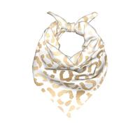 Poadnly Elegante guepardo leopardo blanco dorado,Bufanda tipo bandana para hombre y mujer: pañuelos elegantes y versátiles para el cuello y la cabeza.