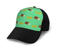 Poadnly Erizos y Hojas,Gorra de béisbol clásica Ajustable, Gorra de papá, Gorra de Camionero Unisex.