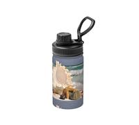 Poadnly Estampado de estrellas de mar y conchas marinas en la playa,Botella de agua aislada de 12 oz, taza de café de acero inoxidable, termo al vacío, botella de agua